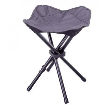 Přenosná kempinková stolička bez opěrky, černá