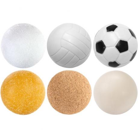 6x míček na stolní fotbal- různé typy, průměr 35 mm