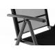 4x hliníková skládací židle na zahradu / terasu, nastavitelné opěradlo, černá
