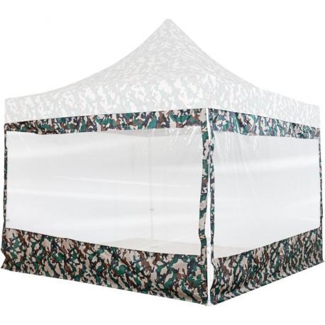 Boční stěna k párty stanu s velkým panoramatickým oknem, maskáčová, 3x2 m