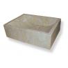 Luxusní kamenné umyvadlo do koupelny, přírodní mramor, krémová - leštěná, 55x40 cm