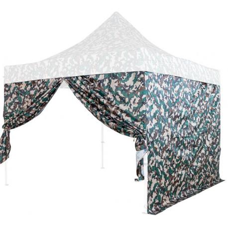 Látková boční stěna vodoodpudivá pro zahradní párty stany, se zipem, maskáčová, 3x2 m