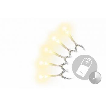 Vánoční řetěz na stromeček, na baterie, venkovní / vnitřní, automatické zapnutí, 10 m