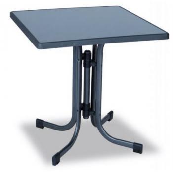 Skládací venkovní stůl s kovovou konstrukcí, čtvercový, 70x70 cm