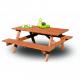 Set dřevěného nábytku z masivu, pod pergolu / na terasu, impregnováno, 160 cm