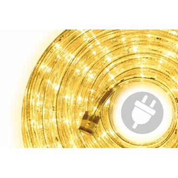 Svítící vánoční kabel venkovní / vnitřní, žlutý, do zásuvky 230 V, 10 m