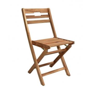2x skládací zahradní židle z masivního dřeva akácie