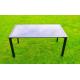 Elegantní zahradní hliníkový stůl, horní deska- černé sklo, 160x90 cm