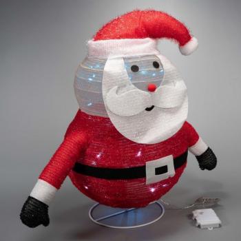 Vánoční figurka Santa Claus s osvětlením venkovní + vnitřní, časovač, na baterie, 58 cm