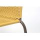 2x kovová venkovní židle s ratanovým výpletem, hnědá / béžová