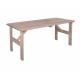 Zahradní obdélníkový masivní stůl, mořené dřevo, rustikální šedá, 150 cm
