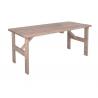 Zahradní obdélníkový masivní stůl, mořené dřevo, rustikální šedá, 150 cm