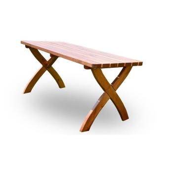 Zahradní dřevěný stůl z masivu, impregnace + lak, 160 cm