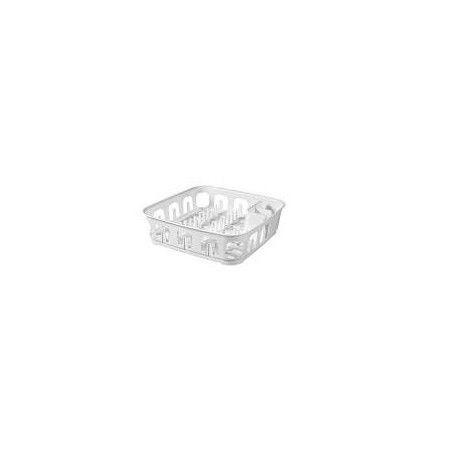 Plastový čtvercový odkapávač na nádobí, bílý, 39x39 cm