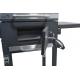 Masivní zahradní gril s kolečky ocelový + litinový rošt, dvířka na přikládání, regulace vzduchu, 97x98x35 cm