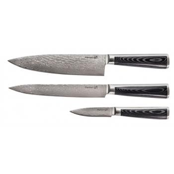 Luxusní sada nožů z extra tvrdé damaškové oceli 3 ks