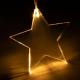 Světelný vánoční závěs hvězdy do okna na baterie, teple bílý, 8 LED, časovač, 78x40 cm