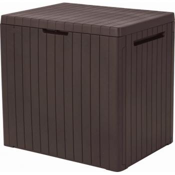 Plastový venkovní box na nářadí menší tmavě hnědý 113 L, 58x55x44 cm