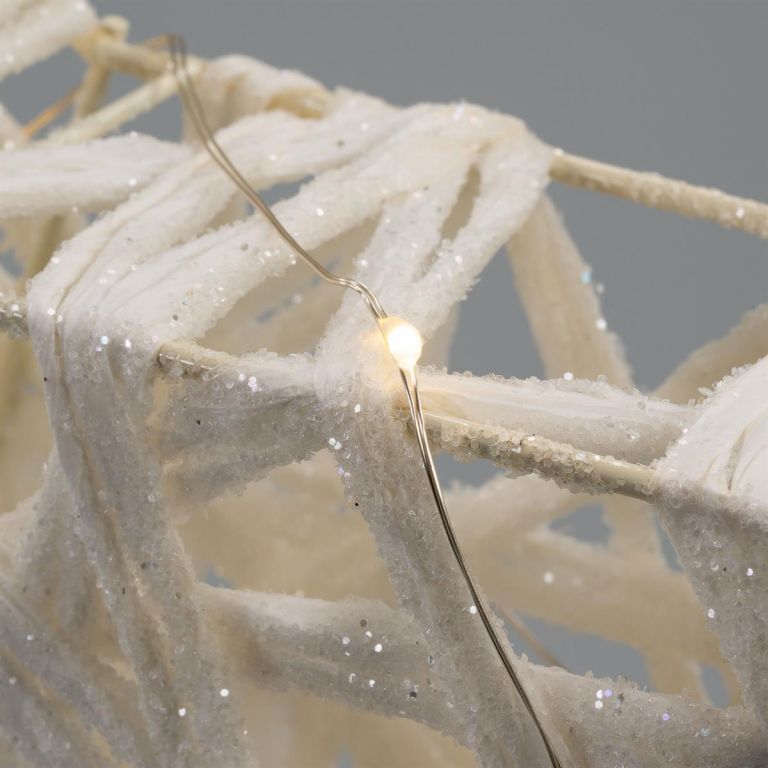 Svítící vánoční hvězda na barterie led vnitřní (do bytu), bílá, teple bílé světlo, 30 cm