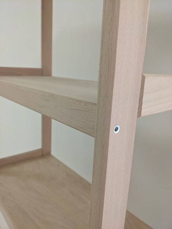 Dřevěný bukový regál do spíže / kuchyně / sklepa, 70x133x33 cm