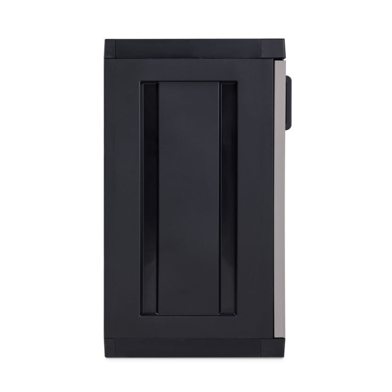 Nízká plastová skříňka šedá / černá na nářadí, uzamykatelná, 89x96x54 cm