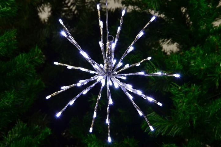 Vánoční svítící hvězda LED / meteorický déšť, venkovní / vnitřní, 80 LED, 40 cm