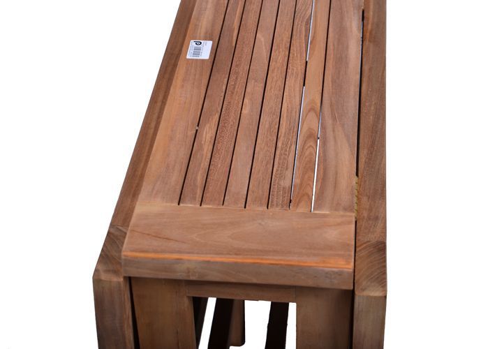 Skládací venkovní stůl z masivního teakového dřeva, 65x130 cm