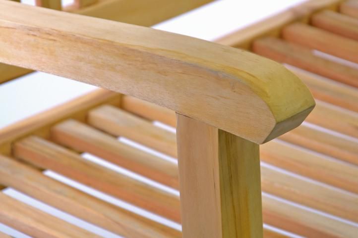 Venkovní dřevěná odpočinková lavička pro 3 osoby, teak, 180 cm