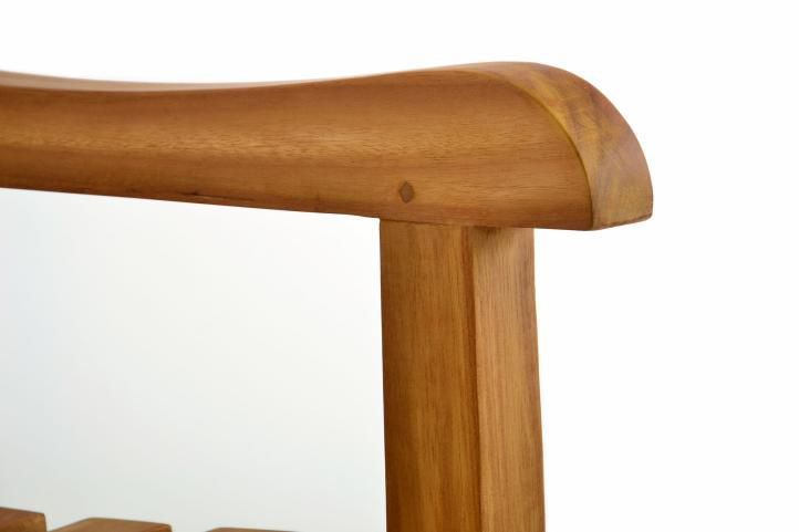 Pevná zahradní židle z masivu- týkové dřevo, venkovský styl