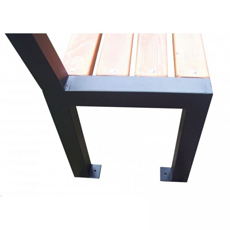 Pevná lavička do parků a zahrad, český výrobek, kov / dřevěné fošny, 162 cm