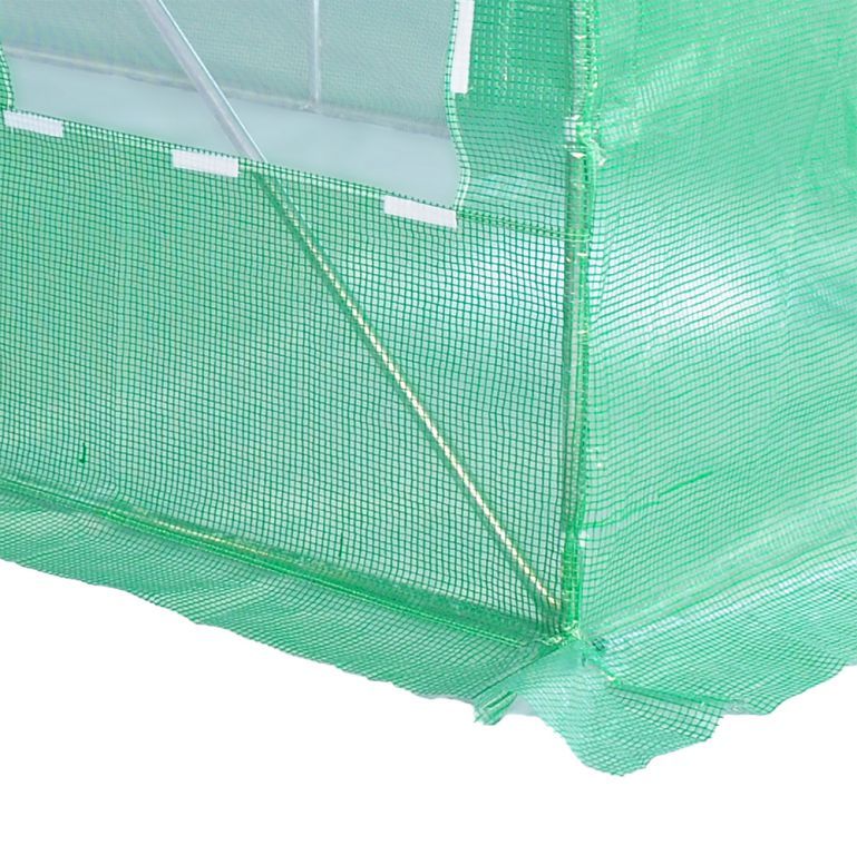 Velký fóliovník s konstrukcí z ocelových trobek, šroubovaný, zelený, 3x4,5 m