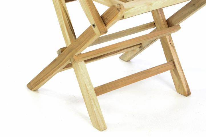 2 ks týková zahradní židle- masivní velmi tvrdé dřevo, skládací