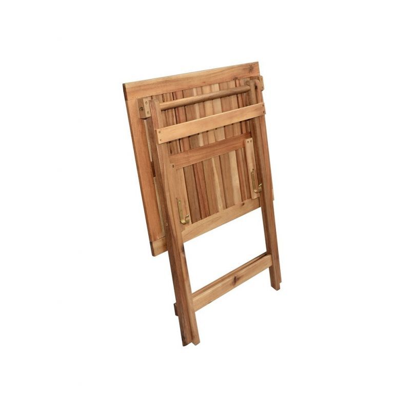 Malý skládací venkovní stolek z masivního dřeva akácie, 65x55 cm