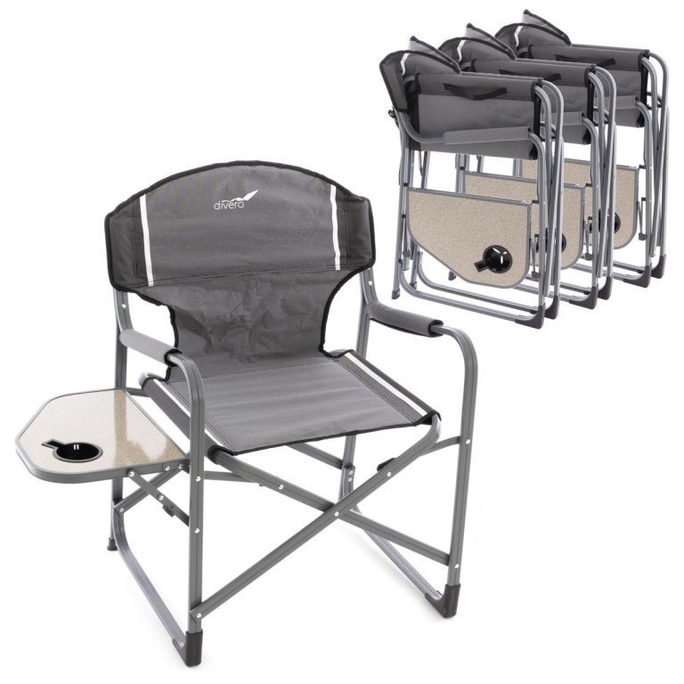 4x kempinková židlička s vysokou nosností 110 kg, boční sklopný stolek
