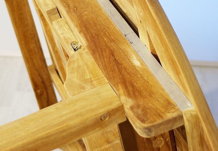 Venkovní stůl z masivního dřeva teak oválný, rozložitelný- délka 120/170 cm