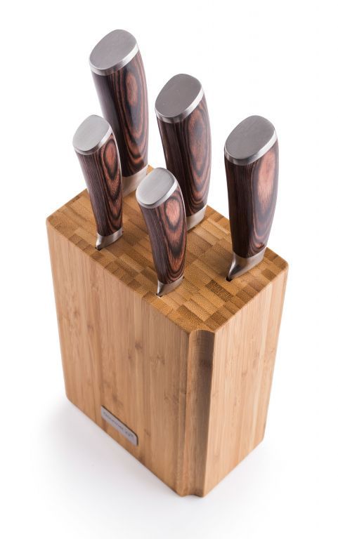 Dárková sada kuchyňských nožů + designový bambusový stojan