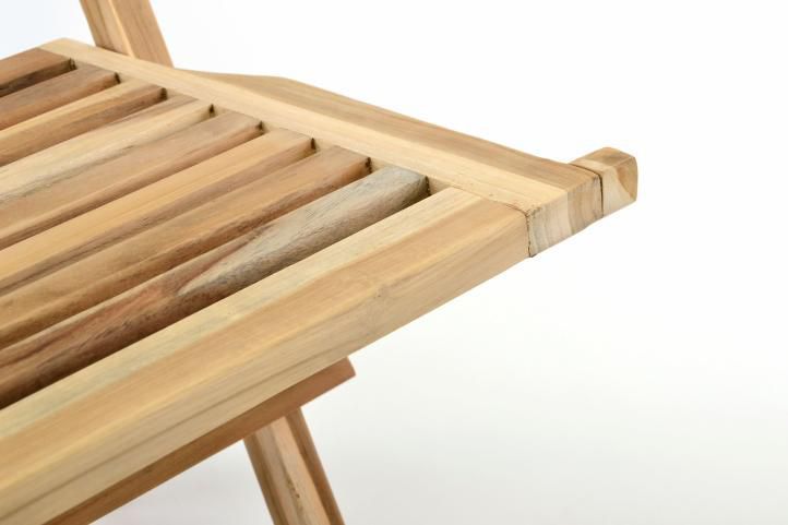 2x venkovní dřevěná židle bez područek, vysoká opěrka, přírodní teak