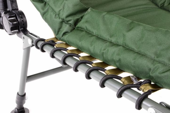 Profi skládací lehátko / přenosná postel na nožkách, tmavě zelené, 201x71 cm