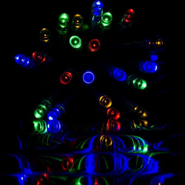 Barevný vánoční LED řetěz na stromeček, venkovní / vnitřní - voděodolný, 5 m