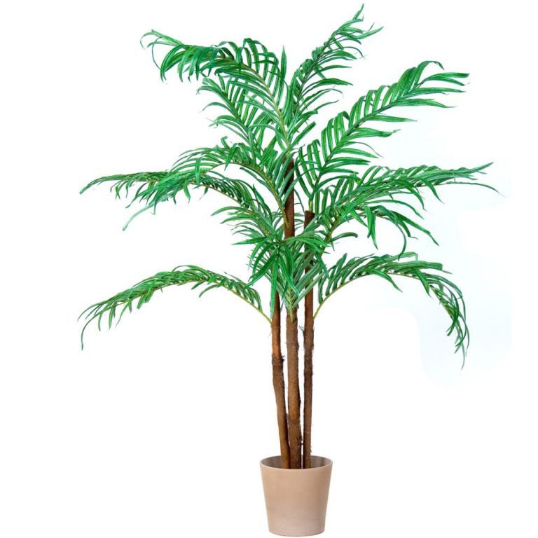 Umělá kokosová palma, kmen z pravého dřeva, vysoká 160 cm