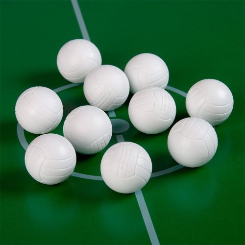 10 míčků pro stolní fotbálky, bílá barva, průměr 36 mm