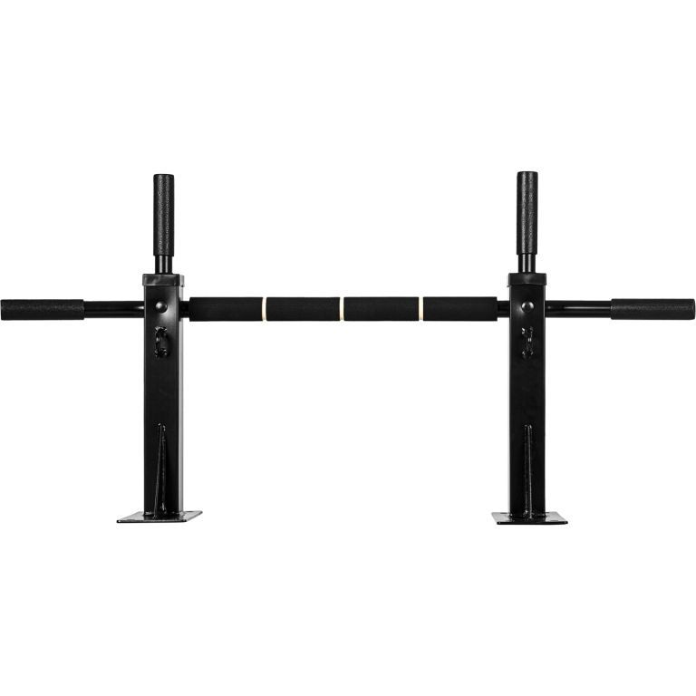 Ocelová hrazda pro cvičení a posilování, montáž na stěnu, černá, vysoká nosnost 350 kg