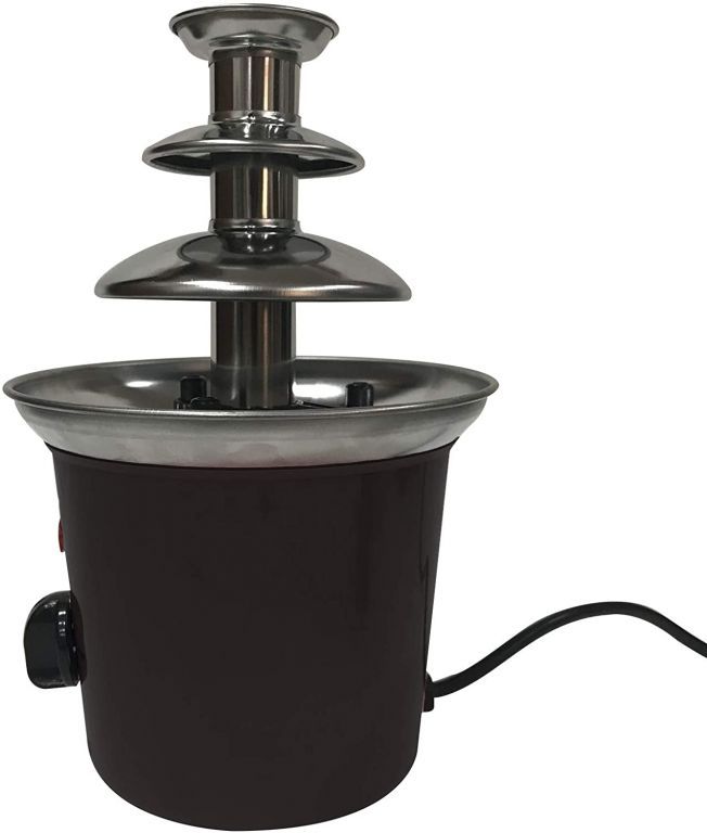 Elektrická fontána na čokoládové fondue, s ohřevem, 60 W, černá, 24,5 cm