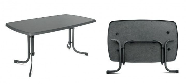 Skládací robustní stůl kov / horní deska Sevelit, 150x90 cm
