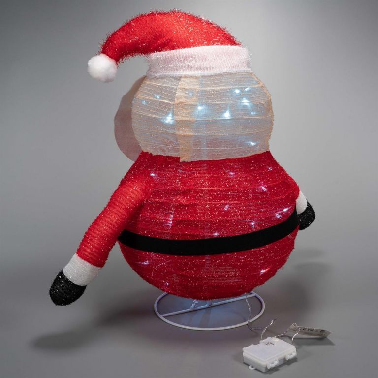 Vánoční figurka Santa Claus s osvětlením venkovní + vnitřní, časovač, na baterie, 58 cm