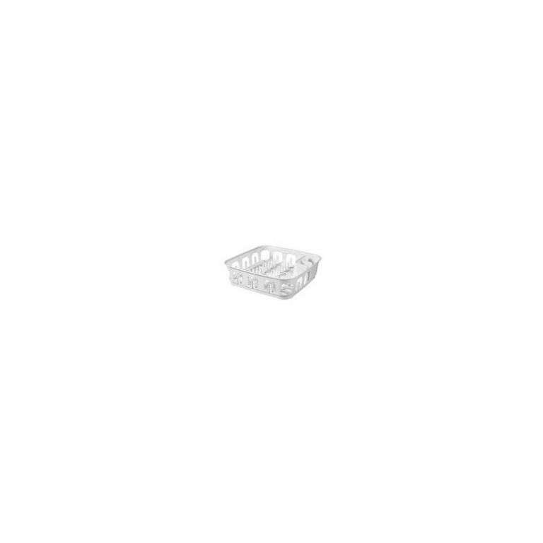 Plastový čtvercový odkapávač na nádobí, bílý, 39x39 cm