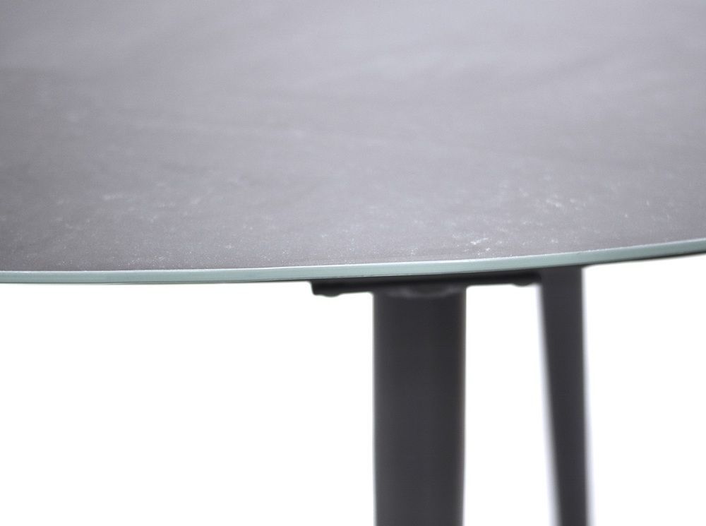 Venkovní nábytek umělý ratan pro 6 osob, vysoká nosnost 150 kg, oválný stůl, šedý