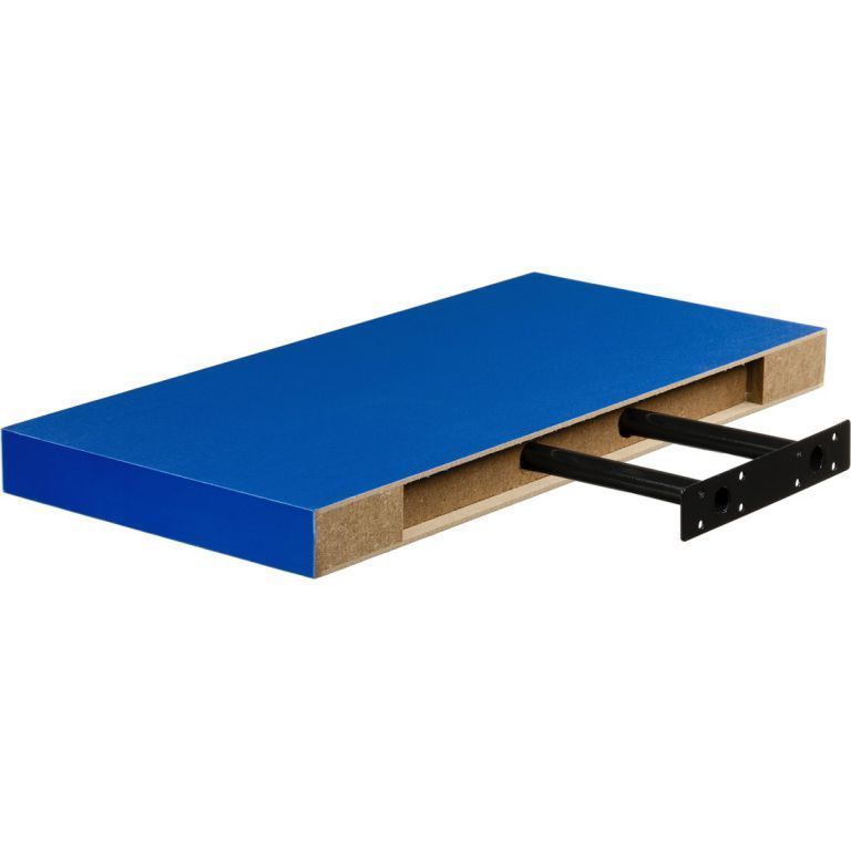 Nástěnná polička do obýváku / kuchyně / ložnice, modrá, 40 cm