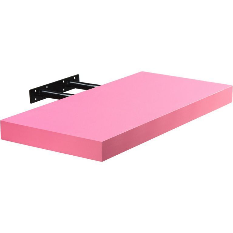 Nástěnná polička do obýváku / kuchyně / ložnice, růžová, 30 cm